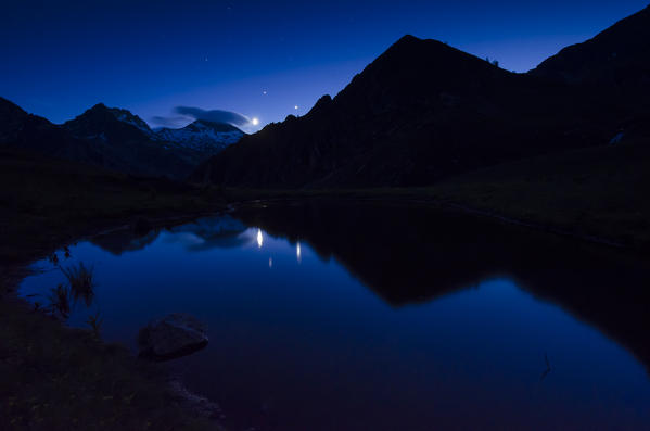 Nightscape with moony light (Val Soana, Gran Paradiso National Park)