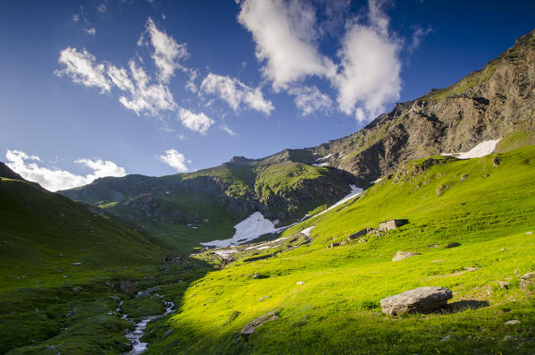 Valley in the late afternoon (Val Soana, Gran Paradiso National Park, Piedmont, Italy)