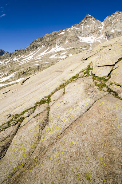 Glaciated knobs and Monveso di Forzo (Val Soana, Gran Paradiso National Park, Piedmont, Italy.Italian alps)