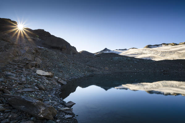 Little morenic lake, Valgrisenche, Aosta Valley, Italy