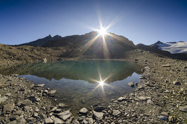 Morenic lake, Valgrisenche, Aosta Valley, Italy