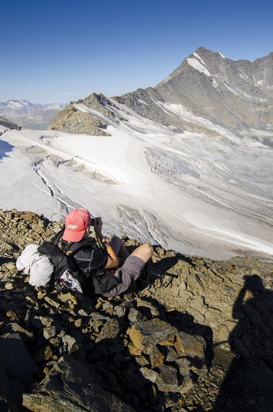 Gliairettaz glacier and Gran Sassiere, Valgrisenche, Aosta Valley, Italy