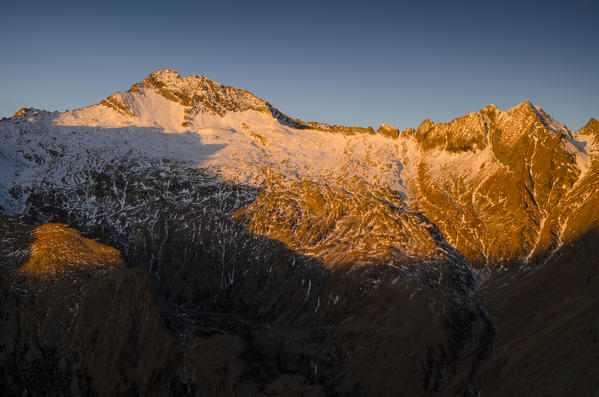 Torre di Lavina in the sunrise (Soana Valley, Gran Paradiso National Park, Piedmont, Italy)