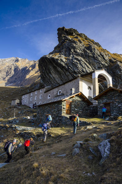 Procession to the sanctuary of San Besso (Soana Valley, Gran Paradiso National Park, Piedmont, Italy)