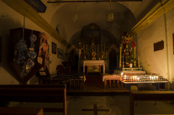 The church of the Sanctuary of San Besso (Soana Valley, Gran Paradiso National Park, Piedmont, Italy)