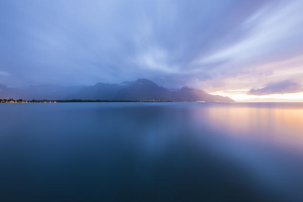 Leman lake, Canton of Vaud, Switzerland, Swiss alps