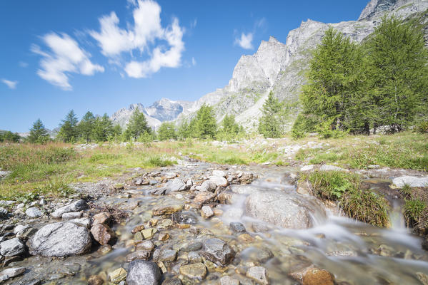 Little torrent in Buscagna valley, Alpe Devero, Ossola, Piedmont, Italian alps, Italy