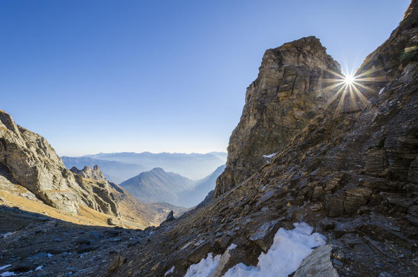 Pizzo Boni and Valley of Solcio, Val Divedro, Ossola, Piedmont, Italian alps, Italy