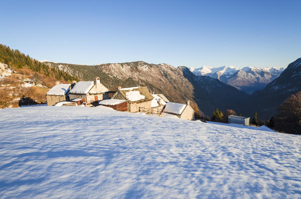 Cottages in Val Divedro, Ossola, Piedmont, Italian alps, Italy