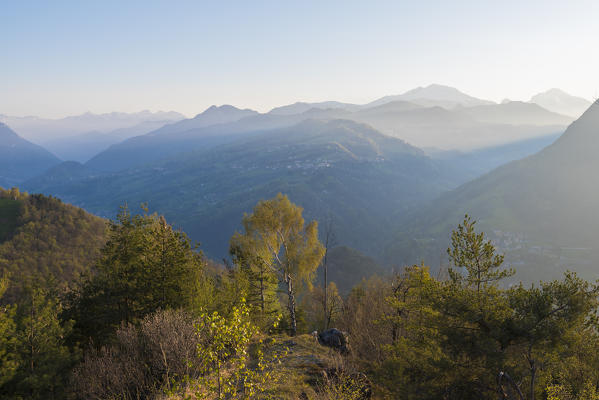 Sunrise in Val Brembana, Province of Bergamo, Orobie alps, Italian alps, Italy