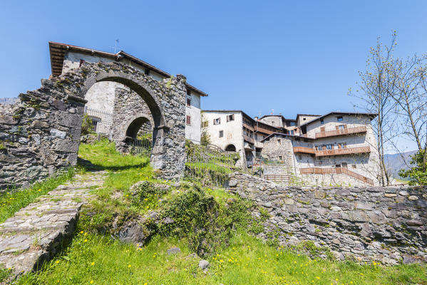 The village of Cornello dei Tasso, Val Brembana, Province of Bergamo, Orobie alps, Italian alps, Italy