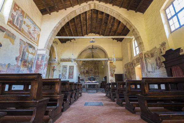 Church of Saint Cornelio and Saint Cipriano, Cornello dei Tasso, Val Brembana, Province of Bergamo, Orobie alps, Italian alps, Italy