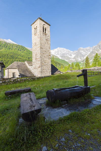 Old church of Staffa, Macugnaga, Valle Anzasca, Ossola, Pennine Alps, Italian alps, Italy