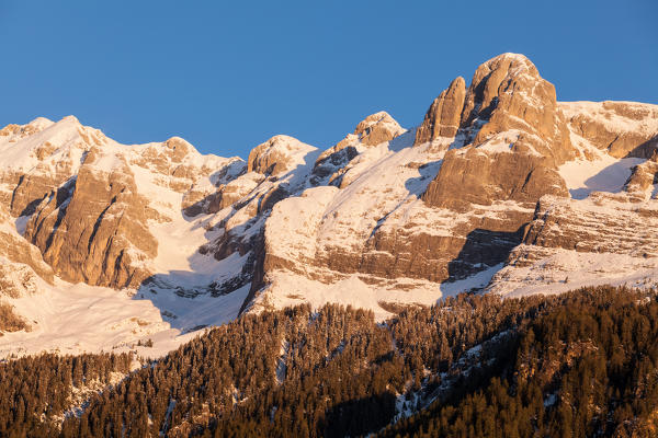 Tuenno, Tovel lake, Brenta dolomites, Adamello Brenta natual Park, Trento province, Trentino Alto Adige, Italy.