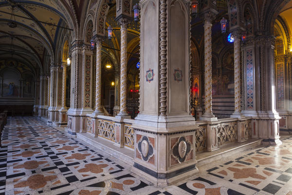 Brescia, Lombardy, Italy. Inside of Santa Maria delle Grazie's Sanctuary in Brescia.