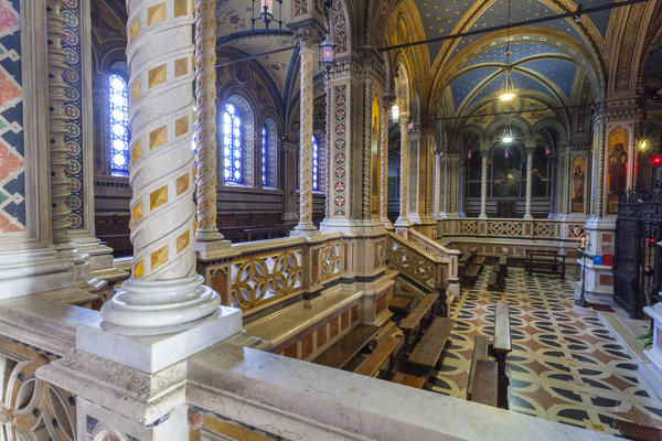Brescia, Lombardy, Italy. Inside of Santa Maria delle Grazie's Sanctuary in Brescia.
