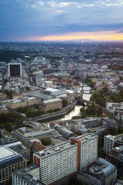 High angle view of Berlin, Germany, Europe, West Europe