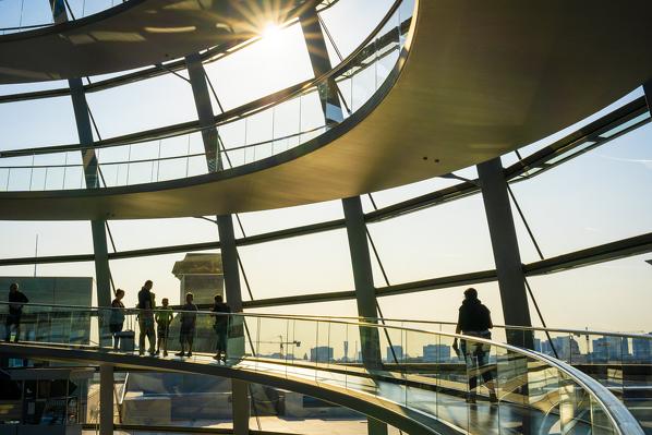 Reichstag dome is a glass dome constructed on top of the rebuilt Reichstag building in Berlin, Germany, Europe, West Europe