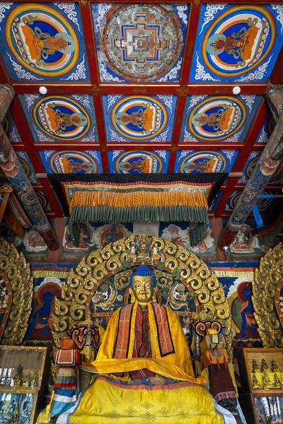 Buddha Statue at Dalai Lama temple at Erdene Zuu, Kharkhorin, Ovorkhangai Province, Orkhon Valley, Mongolia, Mongolian, Asia, Asian.