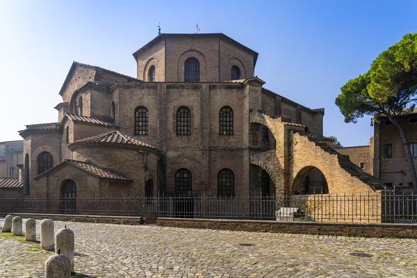 Exterior of the Basilica of San Vitale. Ravenna, Emilia Romagna, Italy, Europe.