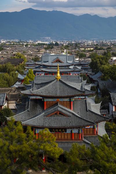 Wangulou Pagoda, Mufu Palace, Lijiang, Yunnan Province, China, Asia, Asian, East Asia, Far East