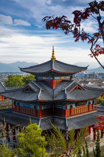 Wangulou Pagoda, Mufu Palace, Lijiang, Yunnan Province, China, Asia, Asian, East Asia, Far East
