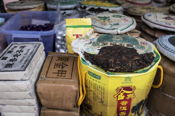 Shop selling tea, Yunnan Province, China, Asia, Asian, East Asia, Far East