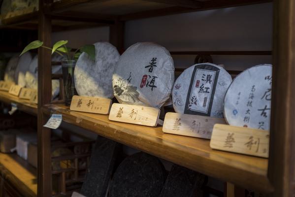 Shop selling tea, Yunnan Province, China, Asia, Asian, East Asia, Far East