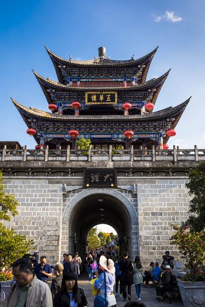 Wuhua Tower, old city Dali, Yunnan Province, China, Asia, Asian, East Asia, Far East