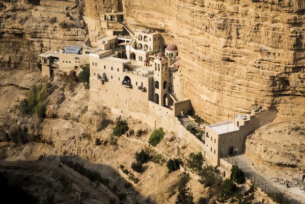 St. George Orthodox Monastery, or Monastery of St. George of Choziba, Wadi Qelt, Judean desert, West Bank, Palestine