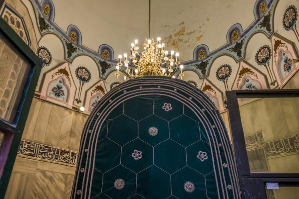 Tomb of patriarch Abraham inside the Cave of the Patriarchs, Hebron, West Bank, Palestine
