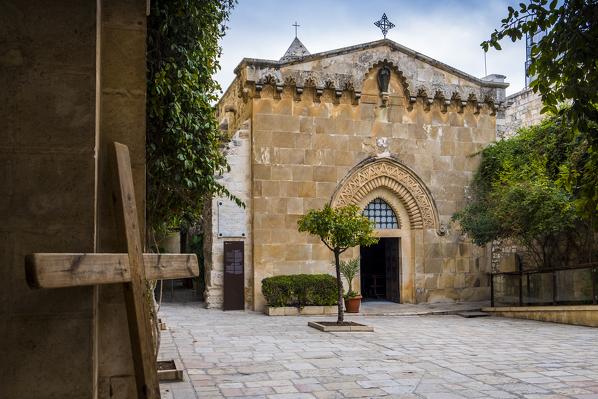 The second station of the Via Dolorosa, Church of the Flagellation, Jerusalem, Israel, Middle East