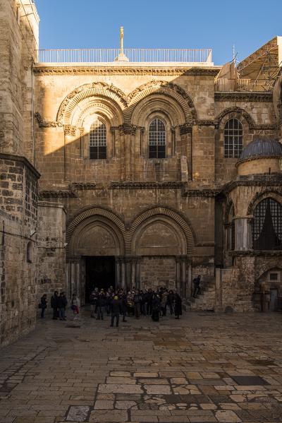 Facade of the Church of the Holy Sepulchre, Jerusalem, Israel, Middle East