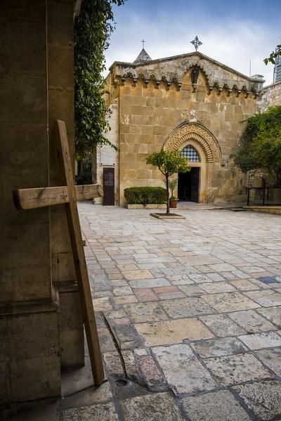 The second station of the Via Dolorosa, Church of the Flagellation, Jerusalem, Israel, Middle East