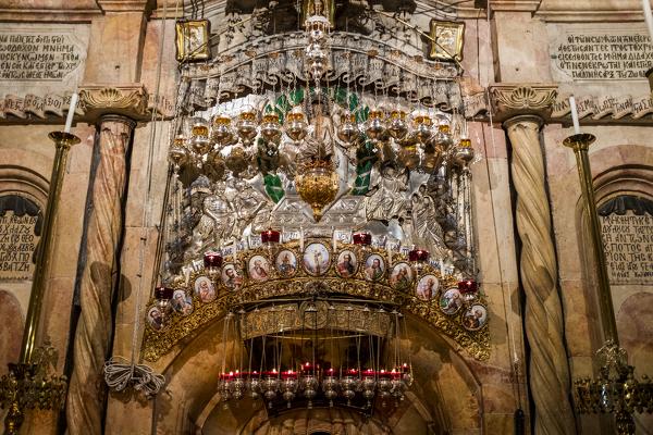 Aedicule inside the Church of the Holy Sepulchre, Jerusalem, Israel, Middle East, Middle Eastern