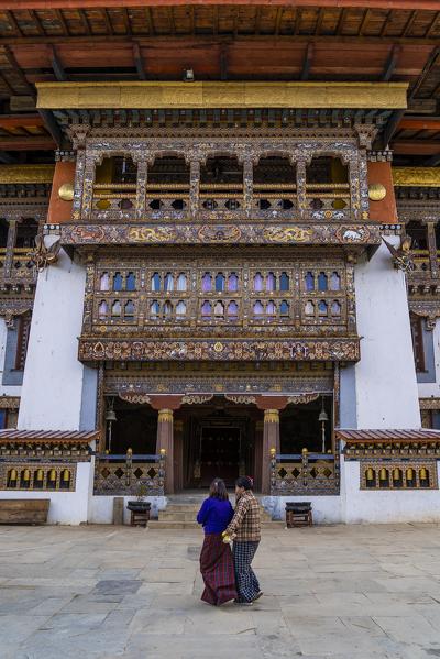 Gangteng Monastery generally known as Gangtey Gonpa or Gangtey Monastery.  Wangdue Phodrang District, Bhutan, Himalayan Country, Himalayas, Asia, Asian.