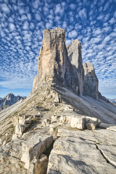 Tre Cime di Lavaredo, Dolomites mountains, Auronzo di Cadore, Belluno province, Veneto, Italy, Europe