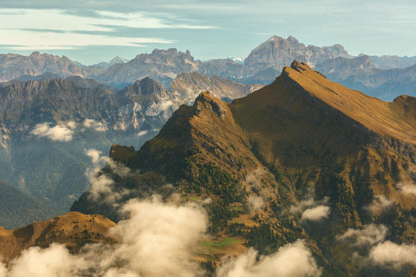 The volcanic ridge of Vanediei, Cima Pape, Agordino, Dolomites