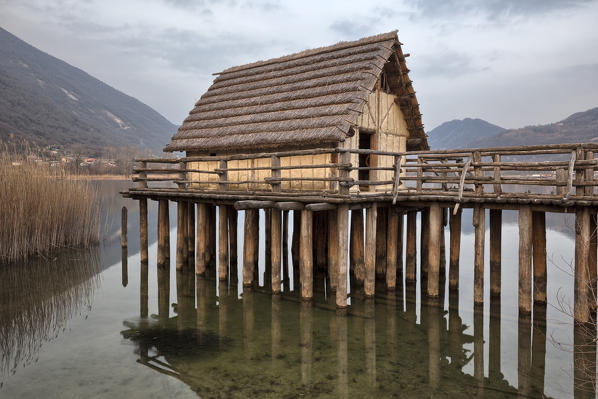 Europe, Italy, Veneto, Livelet, Revine Lago, Treviso. Archeopark Livelet (archaeological park educational)