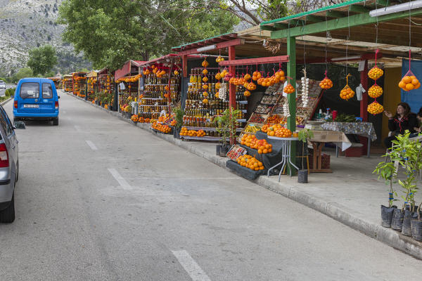 A roadside fruit and vegetable stand near Komin, Croatia