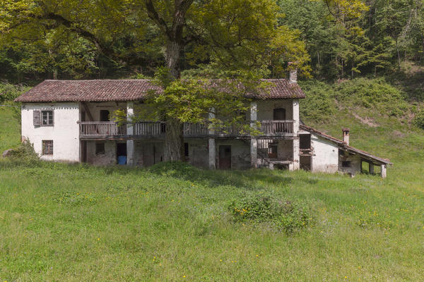 The old hospice near the center of Equestrian Selection in Case Salet, Monti del Sole, Belluno Dolomiti National Park