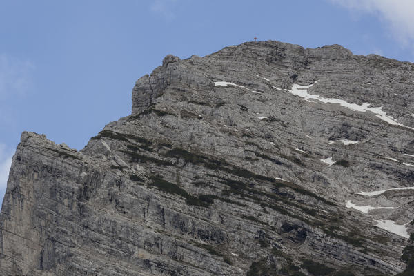The northern side of the Piz de Mezodi', also called Zima de la Cros (peak of the cross) Monti del Sole, Belluno Dolomites National Park