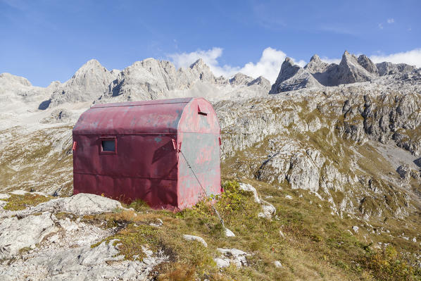 europe, Italy, Veneto, Cadore, Auronzo. the bivouac tiziano, Marmarole North, dolomites