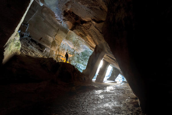 Europe, Italy, Veneto, Treviso, Fregona. The Caves of Caglieron