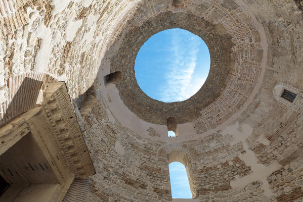 The roman vestibule of Diocletian Palace in Split, Dalmatia, Croatia