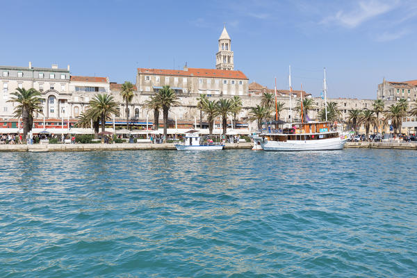 Marina and Riva Promenade of Split, Dalmatia, Croatia