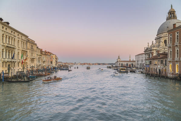 Grand Canal with the Saint Mary of Health basilica in Venice, Veneto, Italy