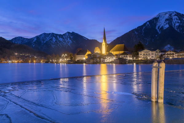 Rottach-Egern at Tegernsee Lake, District Miesbach, Upper Bavaria, Germany, Europe