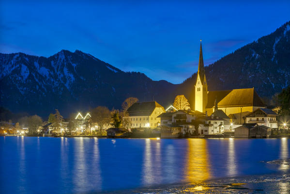 Rottach-Egern at Tegernsee Lake, District Miesbach, Upper Bavaria, Germany, Europe