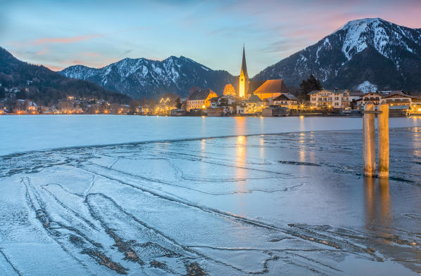 Rottach-Egern at Tegernsee Lake, District Miesbach, Upper Bavaria, Germany, Europe